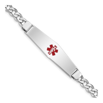 Sterling Silver Medical ID Curb Bracelet