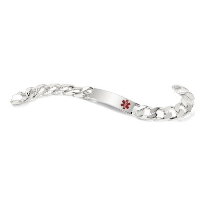 Sterling Silver Medical ID Curb Bracelet – view 7