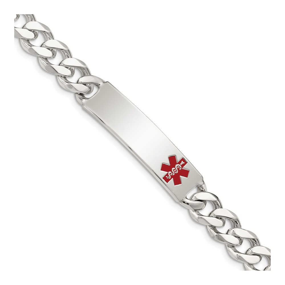 Sterling Silver Medical ID Curb Bracelet