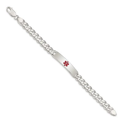 Sterling Silver Medical ID Curb Bracelet – view 3