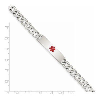 Sterling Silver Medical ID Curb Bracelet – view 5