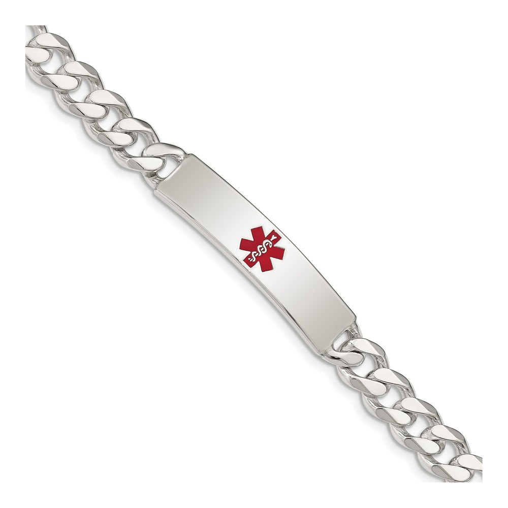 Sterling Silver Medical ID Curb Bracelet