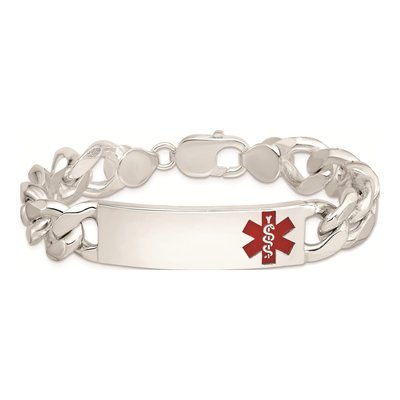 Sterling Silver Medical ID Curb Bracelet – view 4