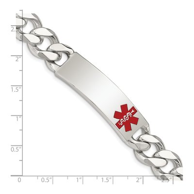 Sterling Silver Medical ID Curb Bracelet – view 5