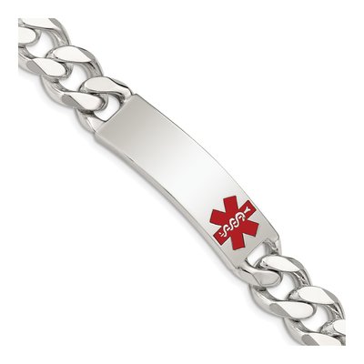 Sterling Silver Medical ID Curb Bracelet
