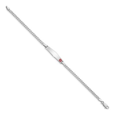 Sterling Silver Medical ID Curb Bracelet – view 3