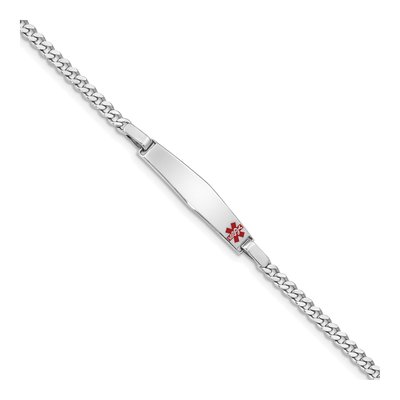Sterling Silver Medical ID Curb Bracelet
