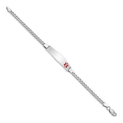 Sterling Silver Medical ID Curb Bracelet – view 3