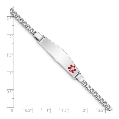 Sterling Silver Medical ID Curb Bracelet – view 5
