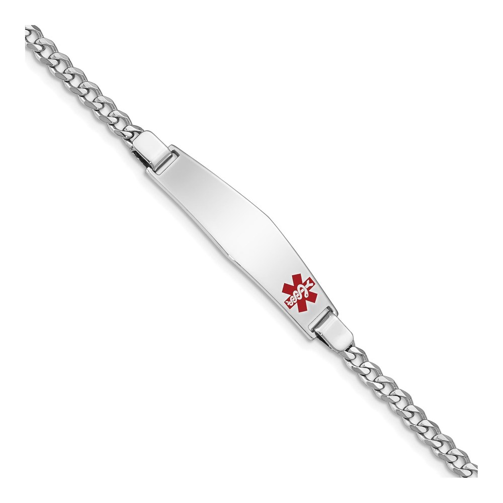 Sterling Silver Medical ID Curb Bracelet