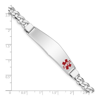 Sterling Silver Medical ID Curb Bracelet – view 6