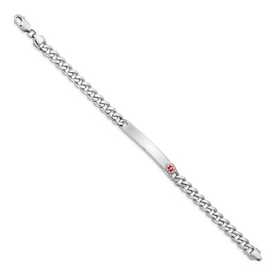 Sterling Silver Medical ID Curb Bracelet – view 3