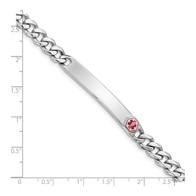 Sterling Silver Medical ID Curb Bracelet – view 4