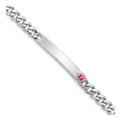 Sterling Silver Medical ID Curb Bracelet