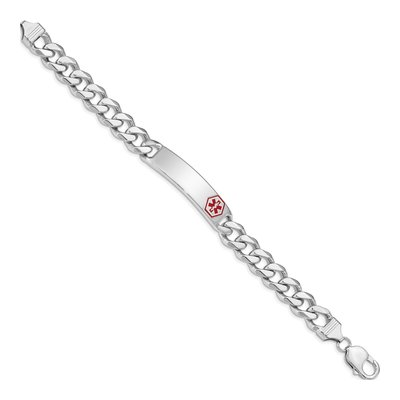 Sterling Silver Medical ID Curb Bracelet – view 3