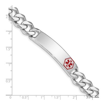 Sterling Silver Medical ID Curb Bracelet – view 5