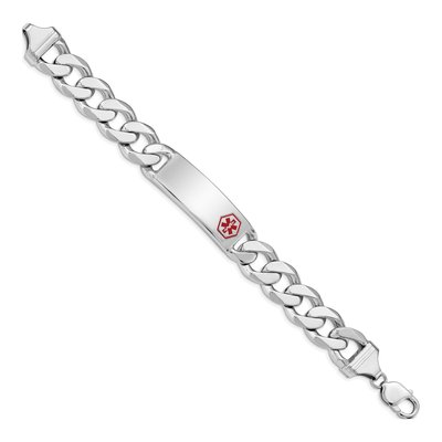 Sterling Silver Medical ID Curb Bracelet – view 2