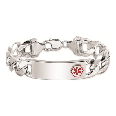 Sterling Silver Medical ID Curb Bracelet – view 3