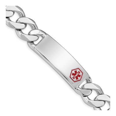 Sterling Silver Medical ID Curb Bracelet