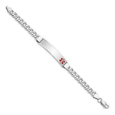 Sterling Silver Medical ID Curb Bracelet – view 3
