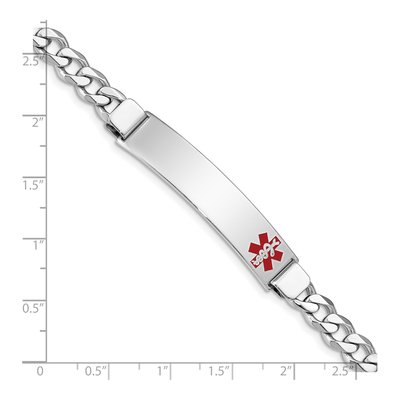 Sterling Silver Medical ID Curb Bracelet – view 5