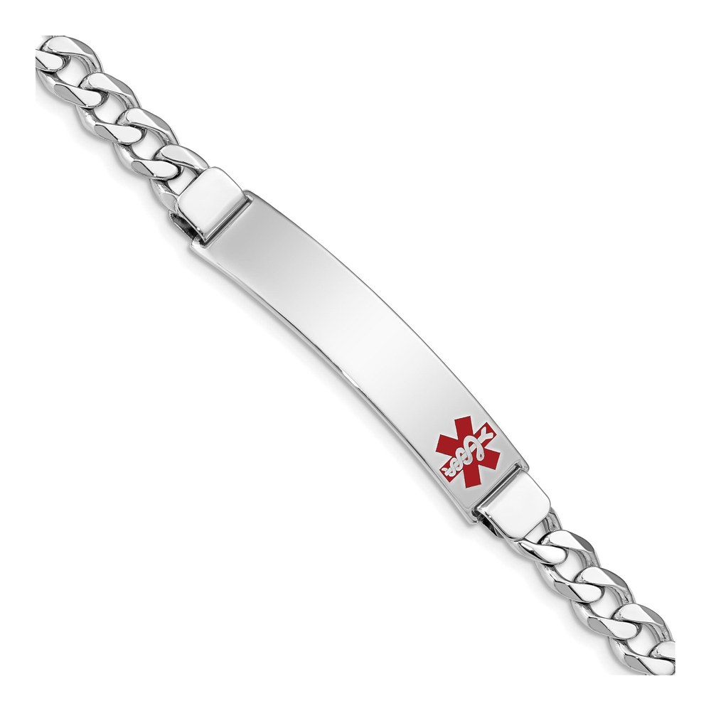 Sterling Silver Medical ID Curb Bracelet
