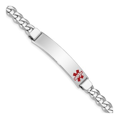Sterling Silver Medical ID Curb Bracelet