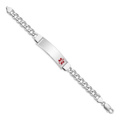 Sterling Silver Medical ID Curb Bracelet – view 2