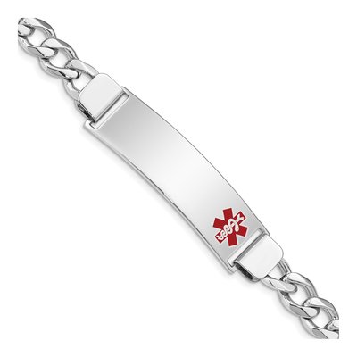 Sterling Silver Medical ID Curb Bracelet