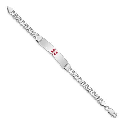 Sterling Silver Medical ID Curb Bracelet – view 2