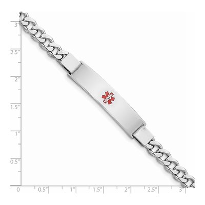 Sterling Silver Medical ID Curb Bracelet – view 4