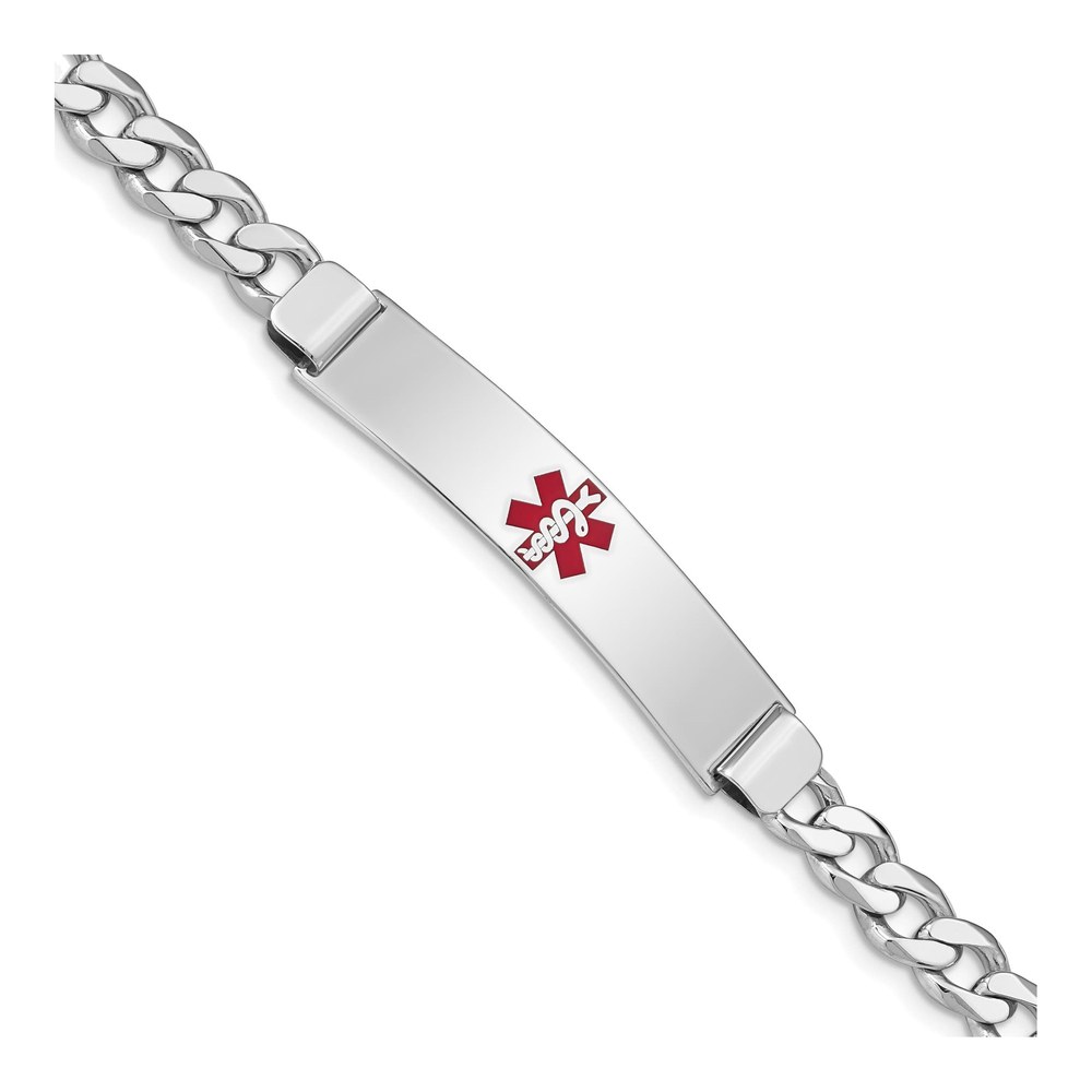 Sterling Silver Medical ID Curb Bracelet