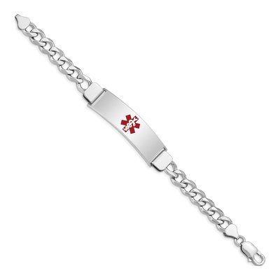 Sterling Silver Medical ID Curb Bracelet – view 2
