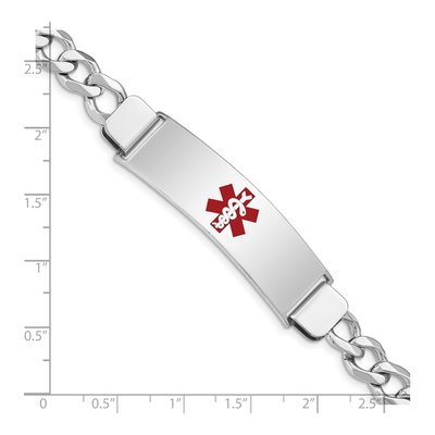 Sterling Silver Medical ID Curb Bracelet – view 4
