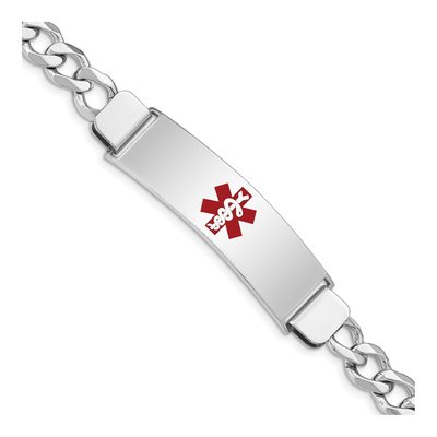Sterling Silver Medical ID Curb Bracelet