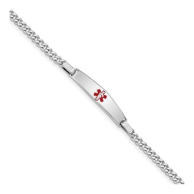 Sterling Silver Medical ID Curb Bracelet