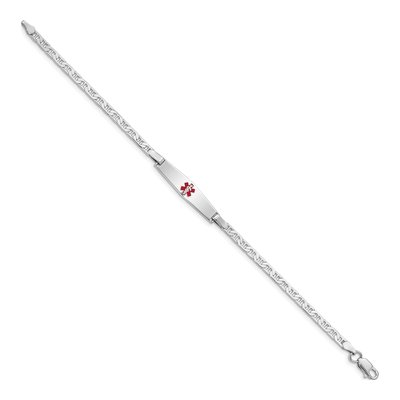 Sterling Silver Medical ID Anchor Bracelet – view 3