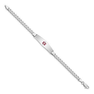 Sterling Silver Medical ID Curb Bracelet – view 3