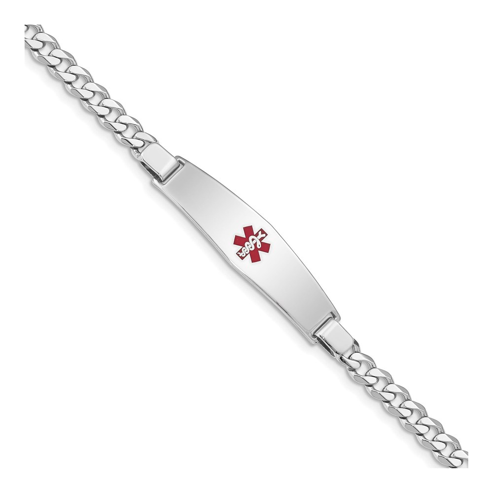 Sterling Silver Medical ID Curb Bracelet