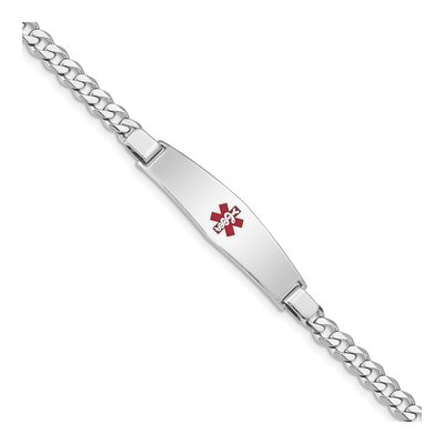 Sterling Silver Medical ID Curb Bracelet