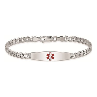 Sterling Silver Medical ID Bracelet – view 4