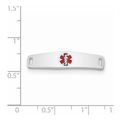 Sterling Silver Medical ID Plate Bracelet – view 3