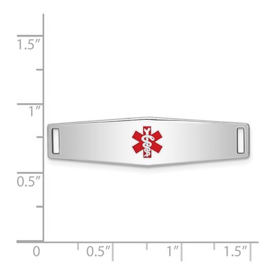 Sterling Silver Medical ID Plate Bracelet – view 3