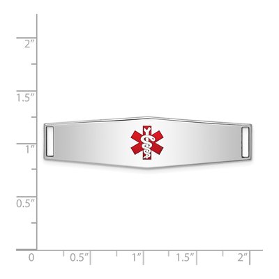 Sterling Silver Medical ID Plate Bracelet – view 4
