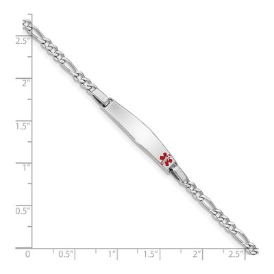 Sterling Silver Kids' Figaro Medical ID Bracelet – view 5