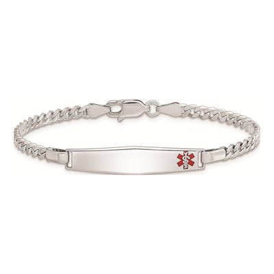 Sterling Silver Kids' Medical ID Bracelet – view 4