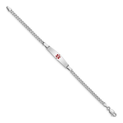 Sterling Silver Kids' Medical ID Curb Bracelet – view 2