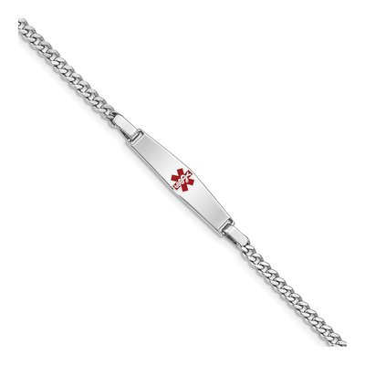 Sterling Silver Kids' Medical ID Curb Bracelet