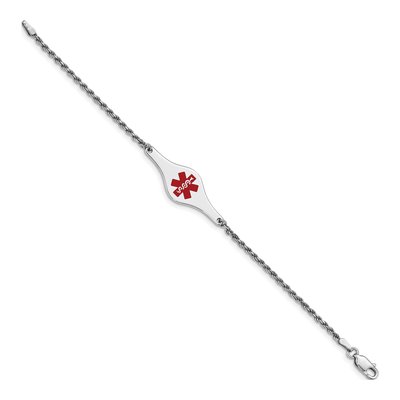 Sterling Silver Kids' Medical ID Bracelet – view 2