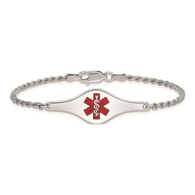 Sterling Silver Kids' Medical ID Bracelet – view 3